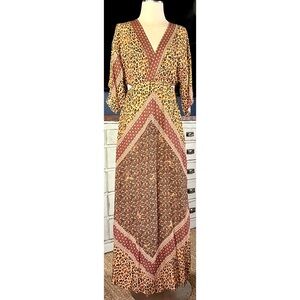 Farm Rio Leopard Maxi Dress M